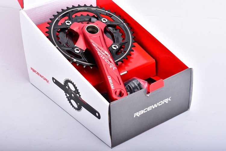 ชุดขาจาน RACEWORK พร้อมกะโหลก 24-32-42T ชุดจานจักรยานเสือภูเขา