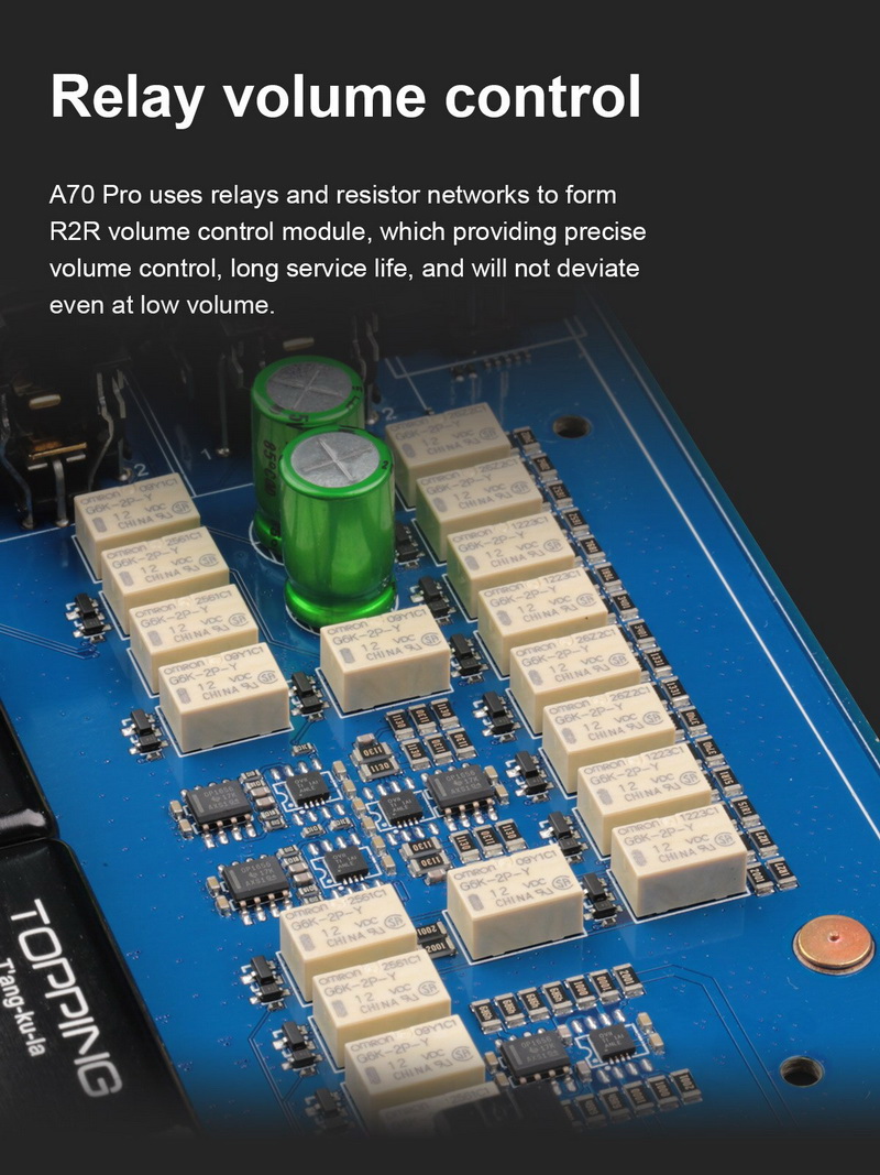 Topping A70 PRO Headphone Amplifier ตั้งโต๊ะ กำลังขับสูง ประกันศูนย์ไทย