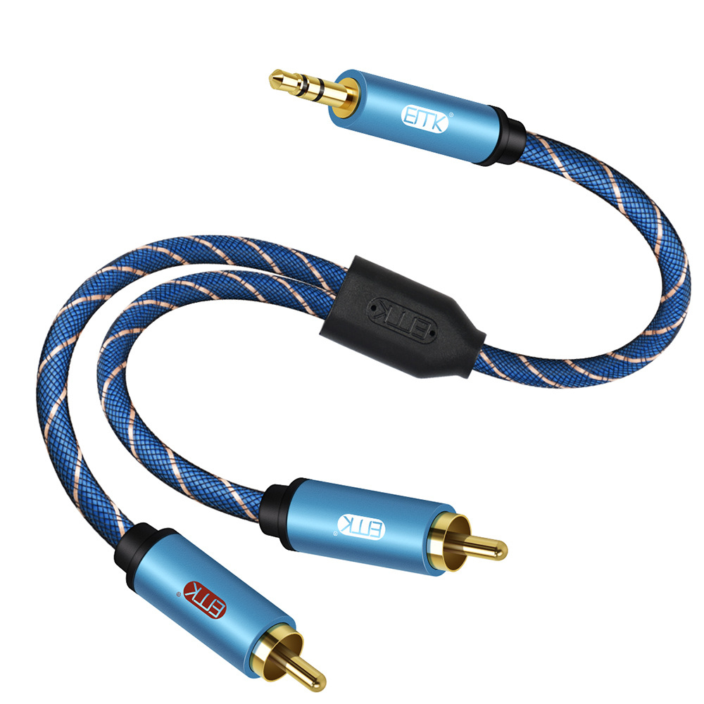 ขาย ERTK RCA TO AUX สายแปลง RCA 2 หัวเป็น AUX 3.5mm