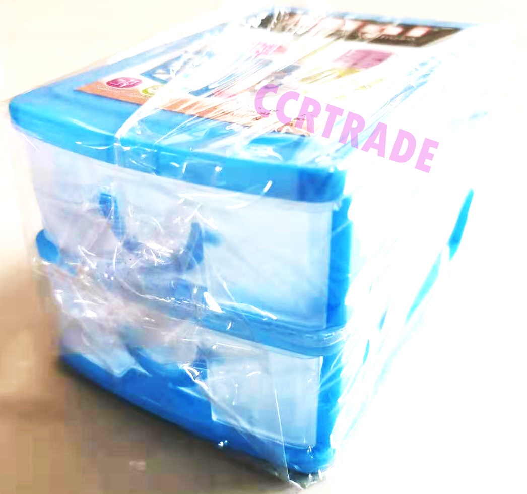 ลิ้นชักมินิ 2 ชั้น สีใส 9x13 ซม.