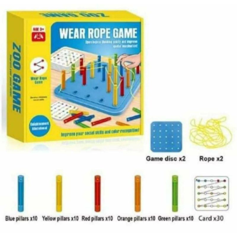 เกมร้อยเชือก wear rope game พร้อมส่งจากไทย