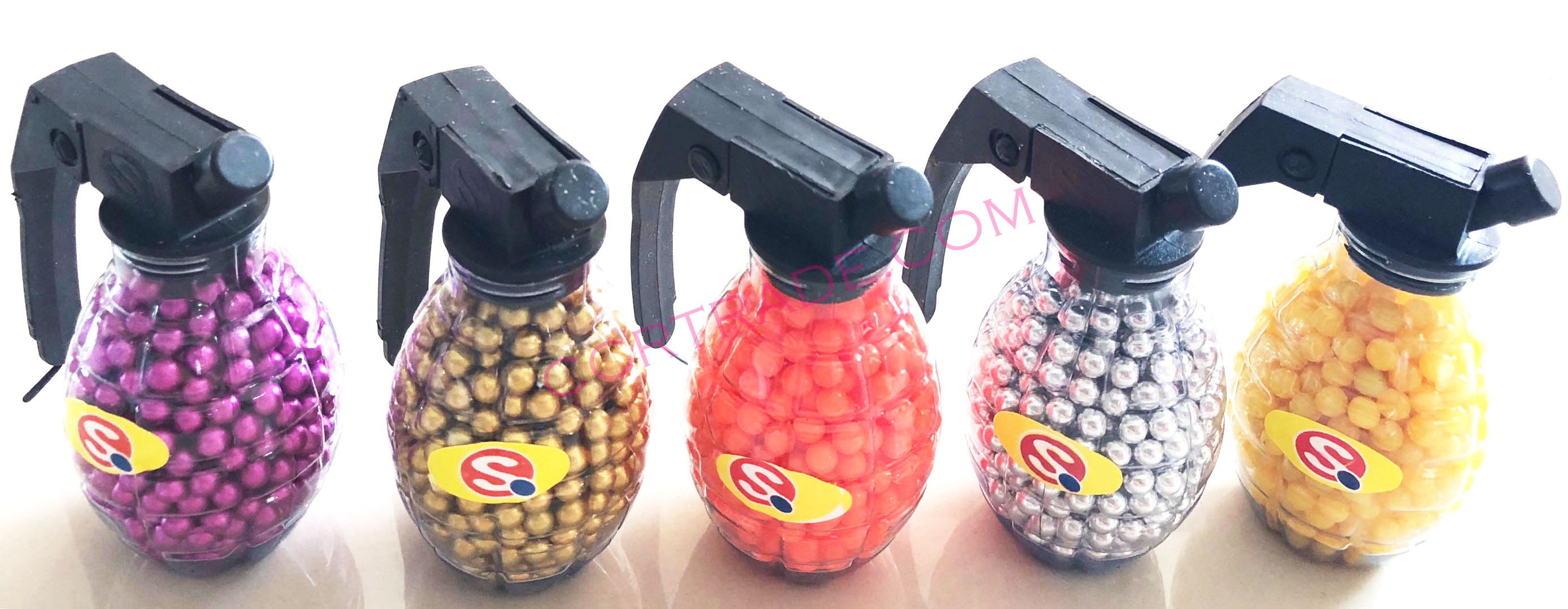 ลูกกระสุนระเบิดมือคละสี 500 นัด 24 ชิ้นกล่อง 33 ซม.