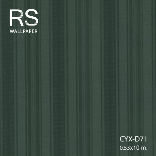 วอลเปเปอร์ลายทาง สีเขียวแก่ CYX-D71