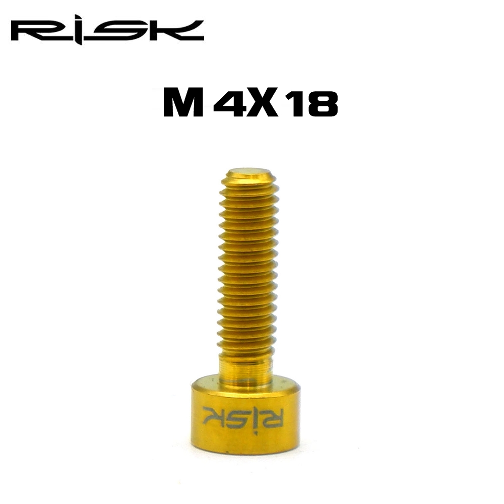 น็อตไทเทเนียมแท้ติดสับจานจักรยาน ตีนผี RISK ขนาด M4