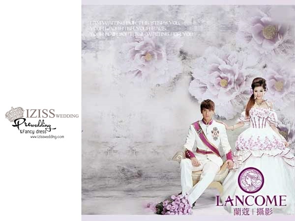 PW183 - Pre order ชุดคู่ถ่ายพรีเวดดิ้ง (prewedding dress) & ชุดแต่งงานแฟนซี (Fancy wedding dress)ชายหญิง "ธีมสีขาวม่วง"