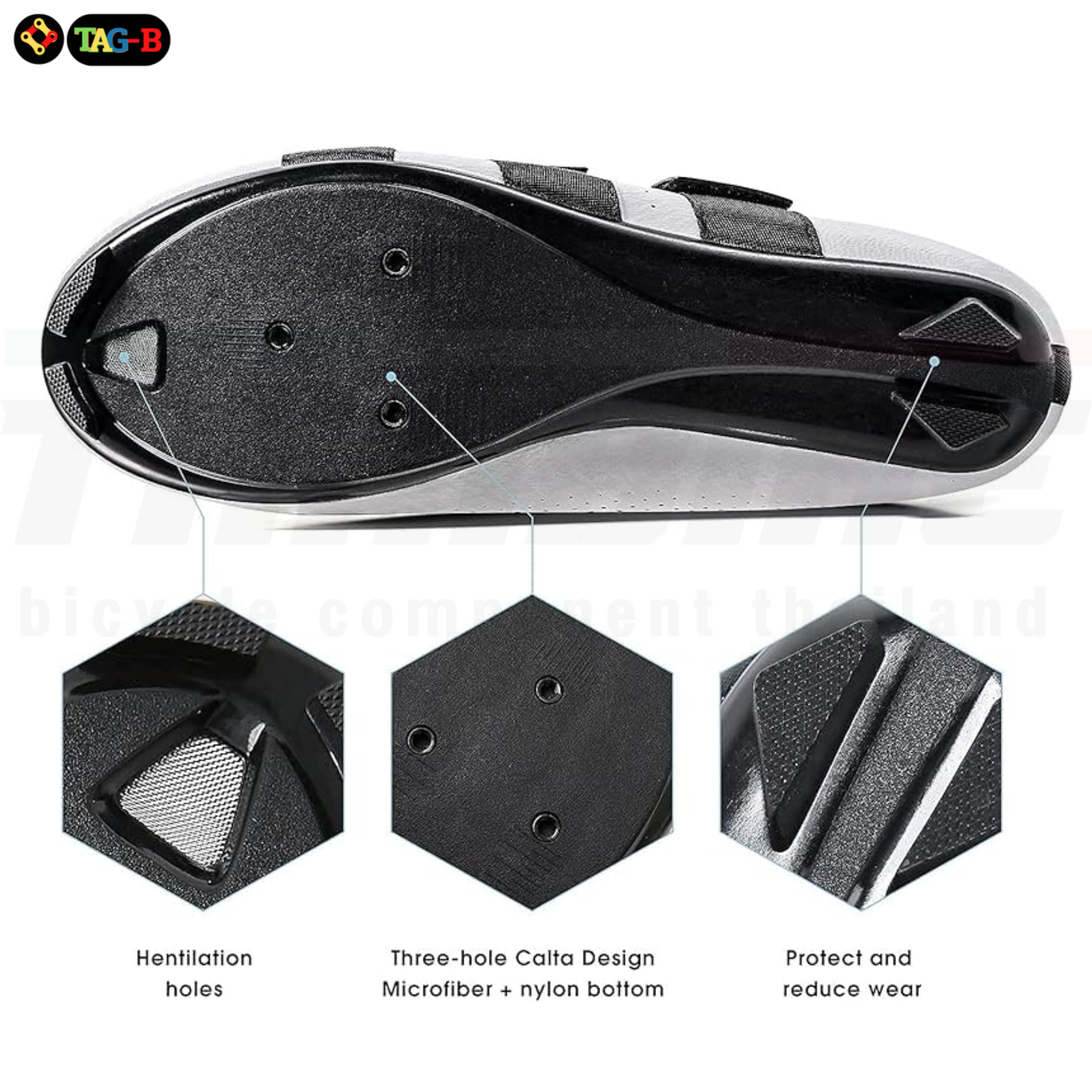 รองเท้าปั่นจักรยาน WOKKOR S-FIGHT รุ่น B1910/B1713A รองเท้าจักรยาน รองเท้าหมอบ