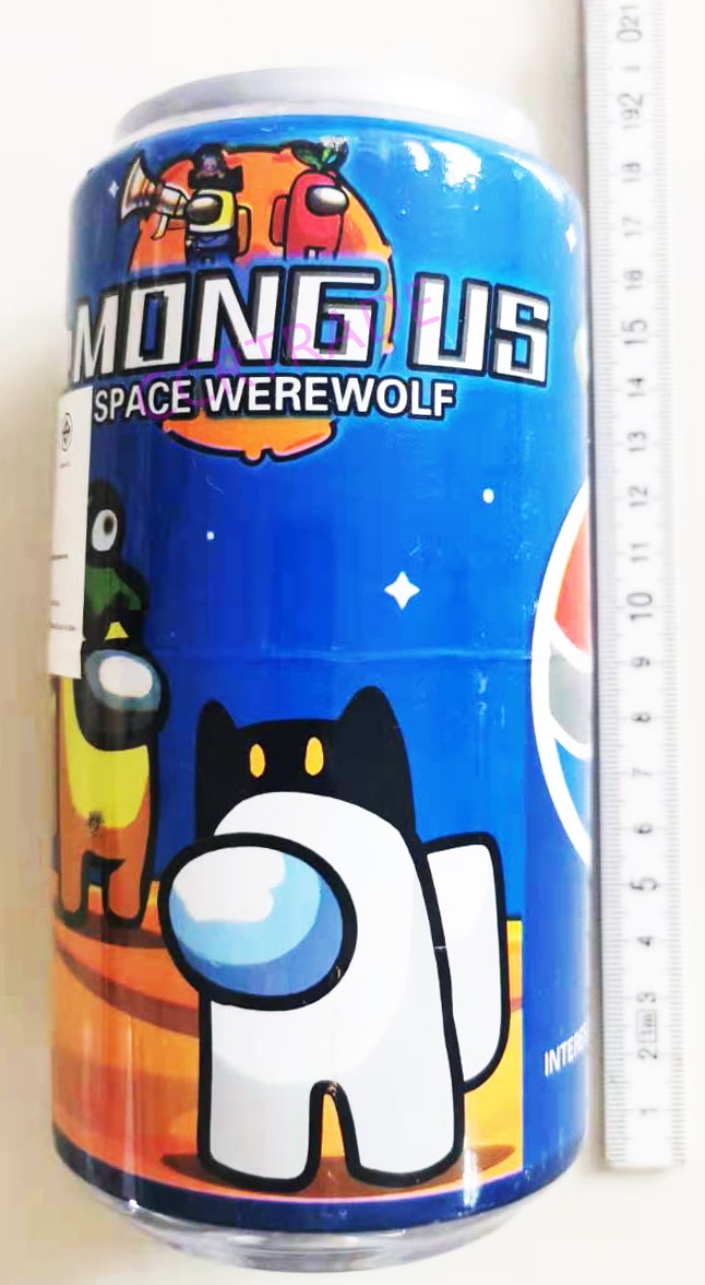 อะมองอัสกระป๋อง มีเสียง มีไฟ 7.5x16 ซม.(งานห้าง)(1x3)