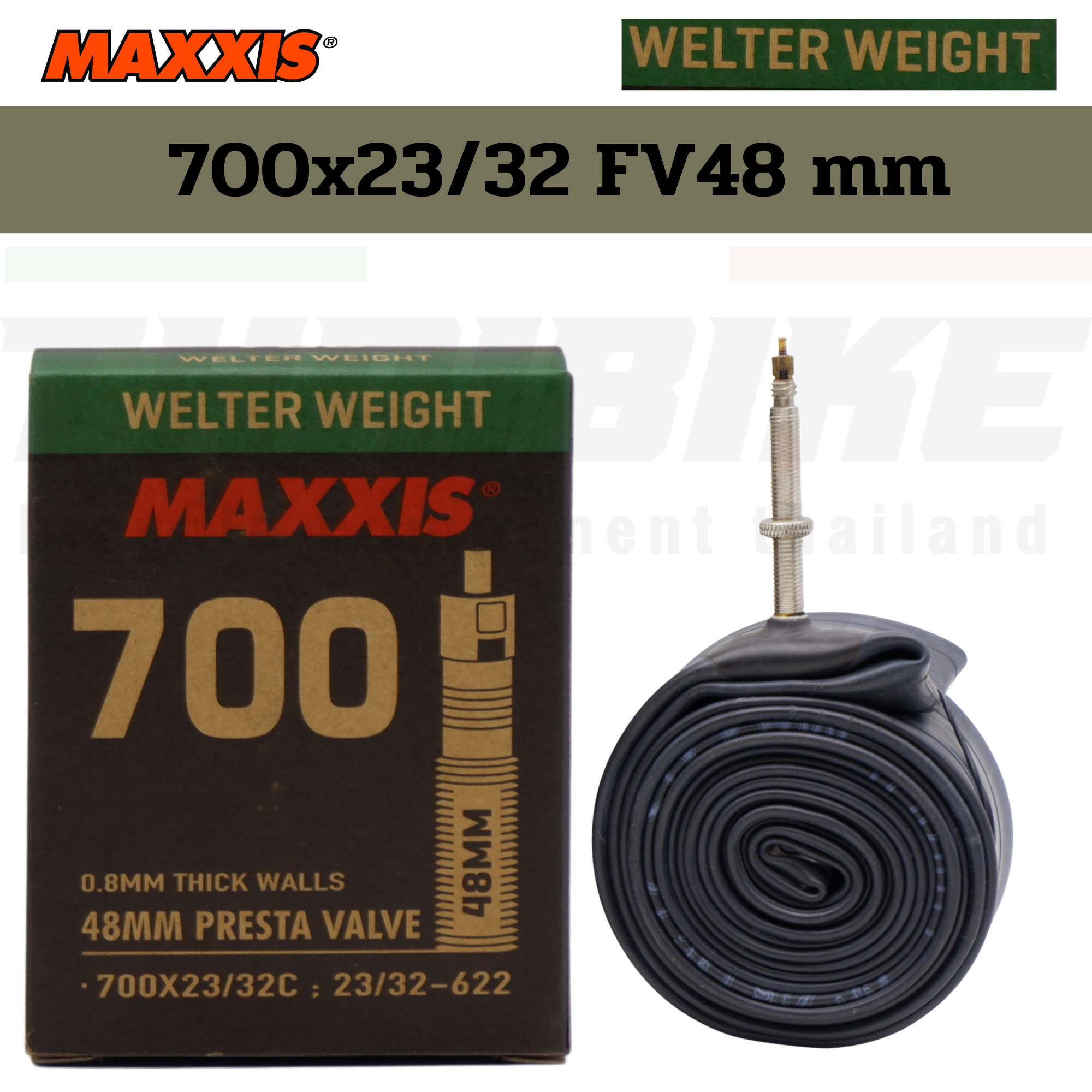 ยางในจักรยาน MAXXIS Welter Weight 700X23-32C FV48/60/80 จุ๊บเล็ก 700x33/50c FV 48 mm