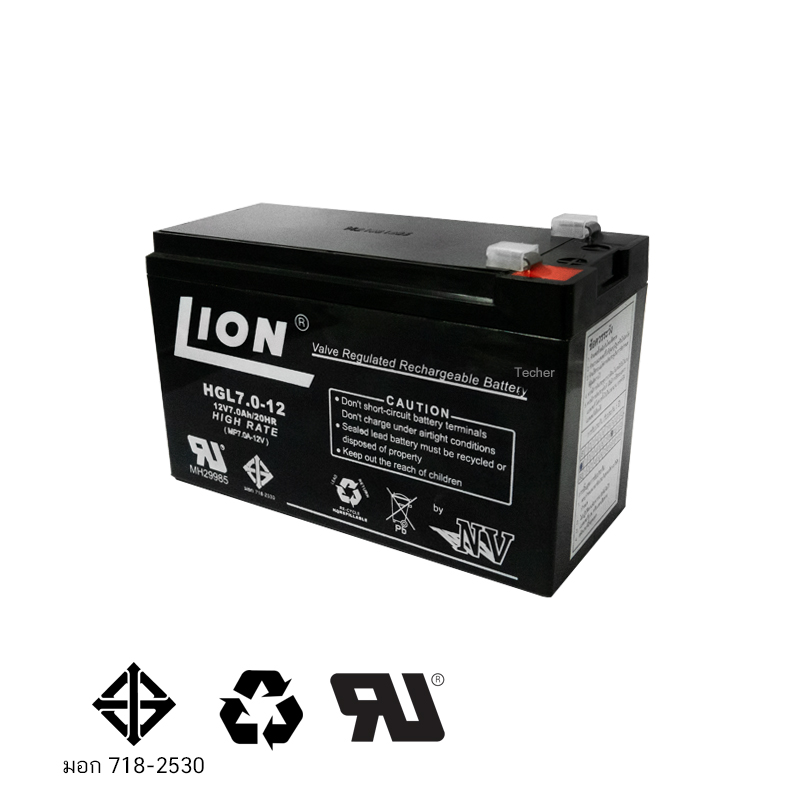 แบตเตอรี่แห้ง LION UPS Battery 12V 7Ah