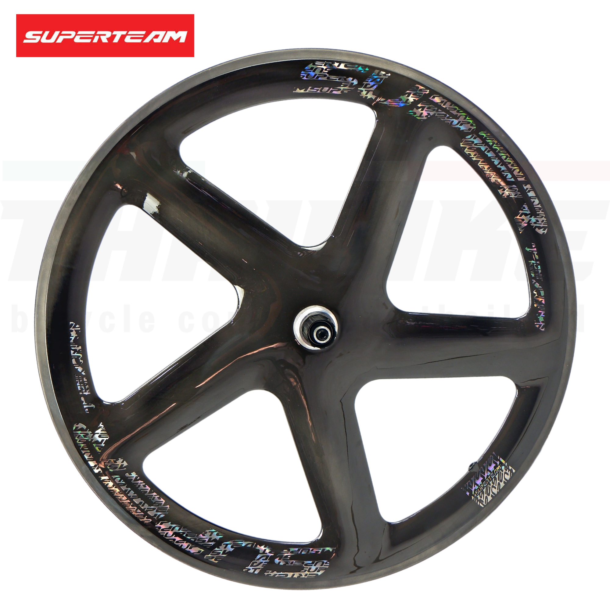 ล้อจักรยานคาร์บอนแท้แบบ 5 ก้าน ยี่ห้อ SUPERTEAM ประกัน 2 ปีเต็ม