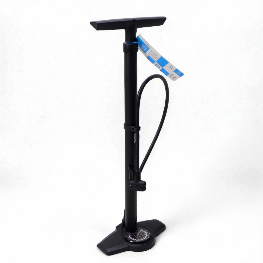 PROสูบลมจักรยาน ตั้งพื้น Touring PRPU0080 สีดำ กระบอกเหล็ก ทนทาน
