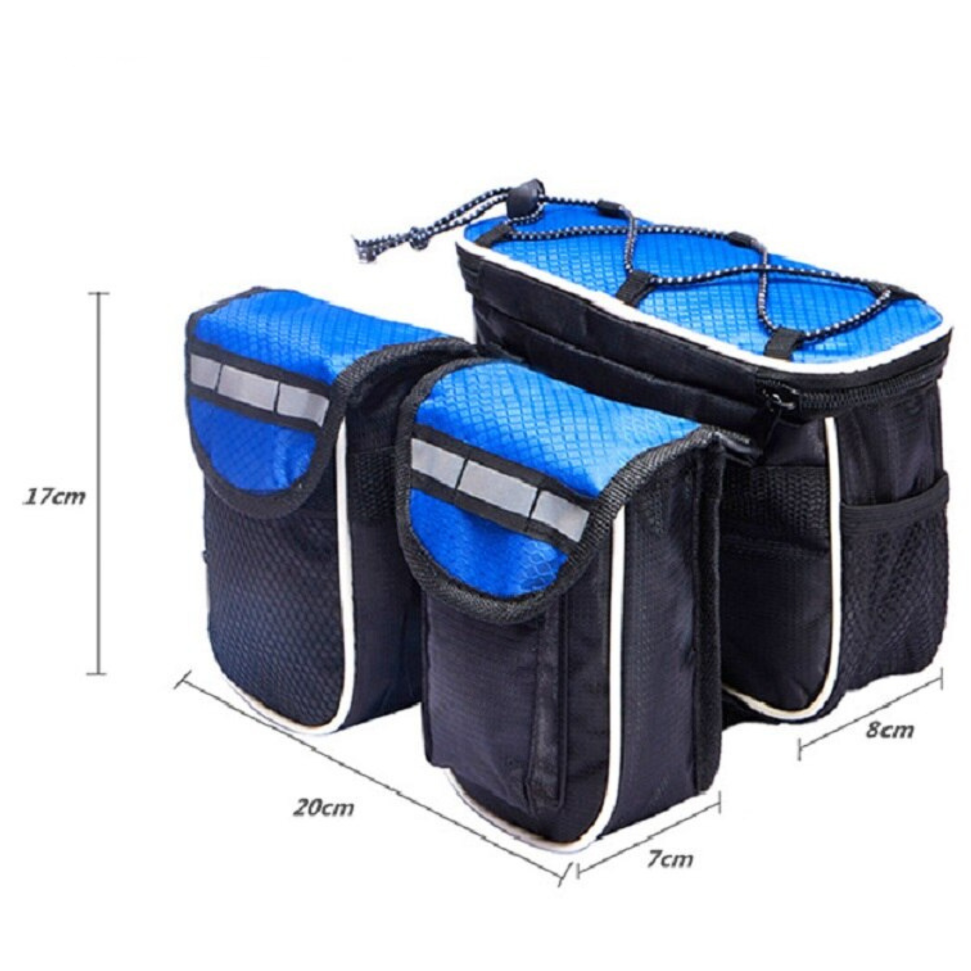 กระเป๋าพาดเฟรมหน้าจักรยานใบใหญ่ 2 ใบ กระเป๋าจักรยาน