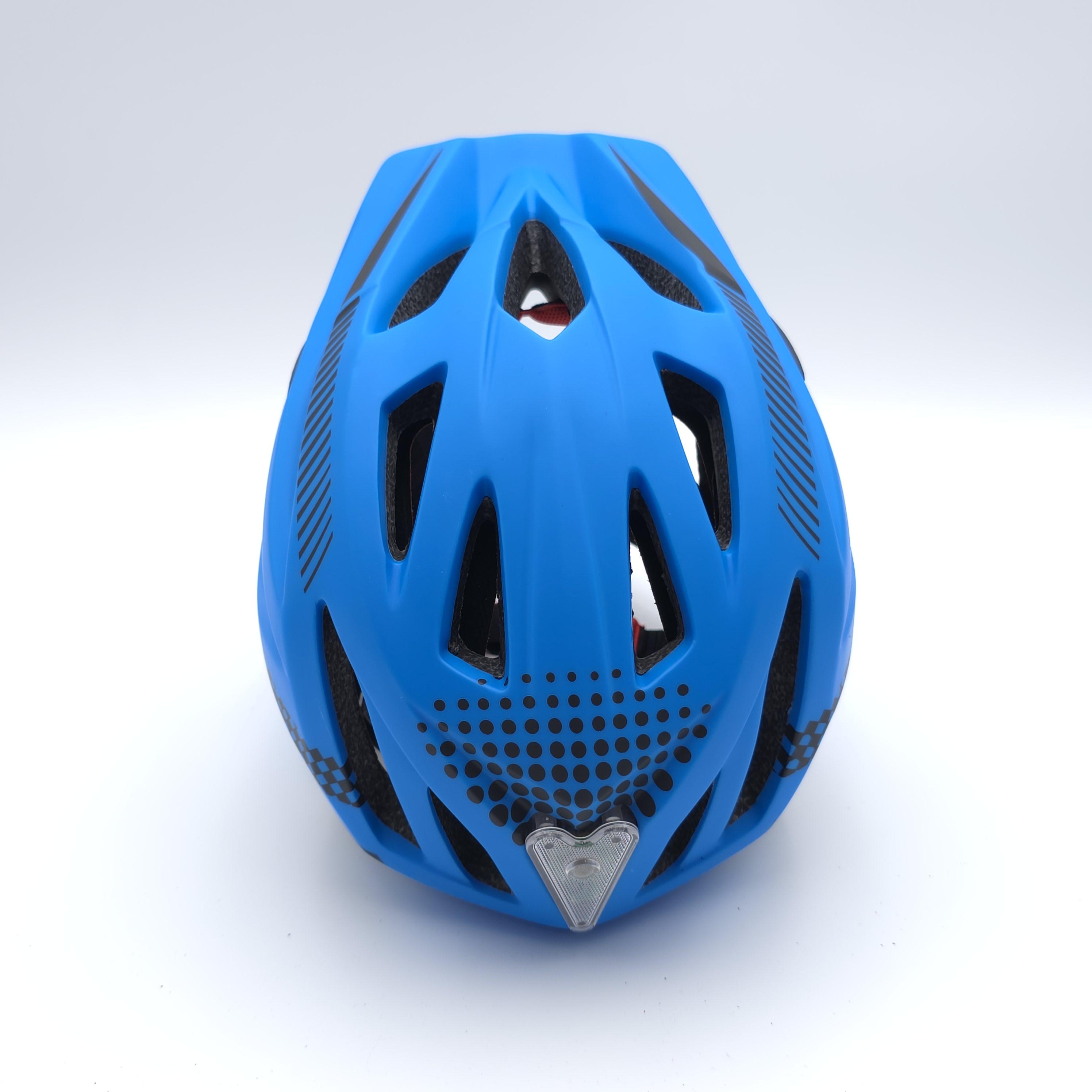 หมวกจักรยานเด็ก เต็มใบ สีฟ้าดำ 46-53 ซม.