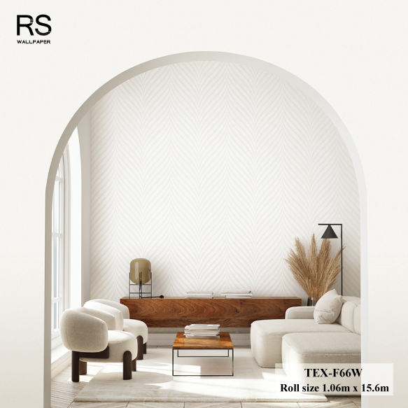 วอลเปเปอร์ โมเดิร์นสีขาว TEX-F66W
