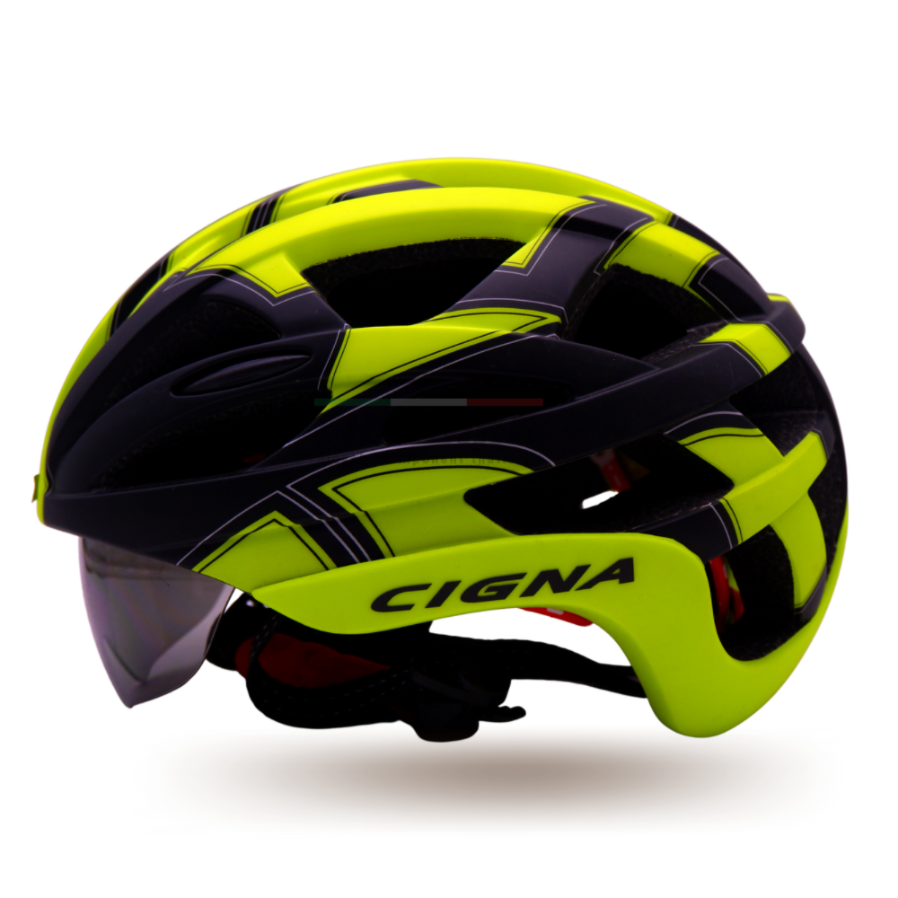 หมวกกันน็อคจักรยาน cigna aerow 02 มีแว่นในตัว จักรยาน