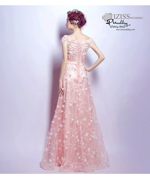 DL011 - **พรีออเดอร์** ชุดราตรี เดรสยาวออกงาน (Night party dresses) ชุดไปงานแต่งงานสวยๆ "ธีมสีโอโรส"