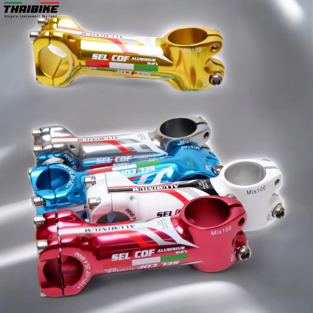 สเต็มจักรยานอลูมิเนียม +-10 ขนาดคอ 25.4/31.8 SELCOF KA052 KA053 3D FORGE