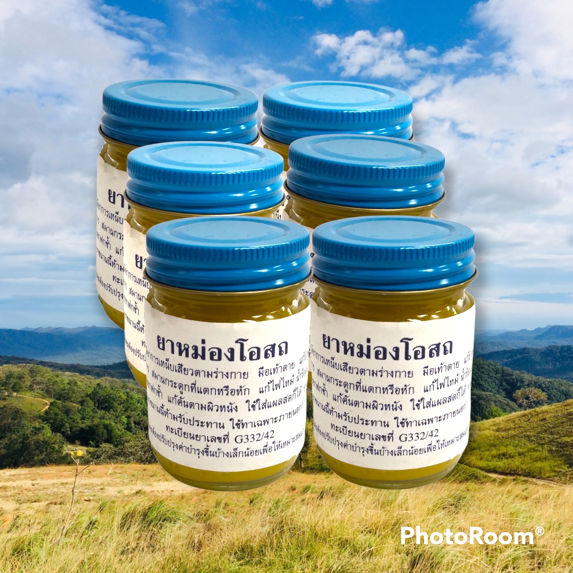 ยาหม่องโอสถ วัดโพธิ์ น้ำหนักสุทธิ 50 กรัม/ขวด (Pack 6 ขวด)