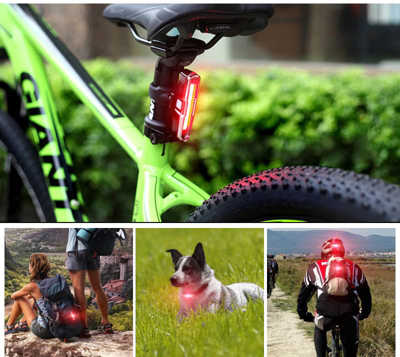 ไฟท้ายจักรยานแบบสองสี ชาร์จ USB GOOFY X7505