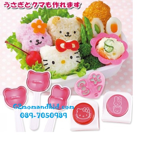 ++พร้อมส่ง++ พิมพ์กดข้าว Hello Kitty หมี กระต่าย พร้อมที่กดสาหร่าย - เพลตกดตกแต่ง ชุดสุดคุ้มค่ะ