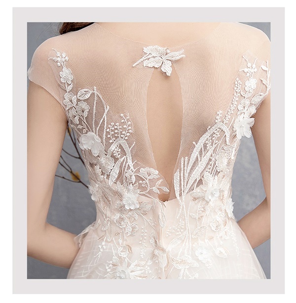 BR368 **พรีออเดอร์**ชุดแต่งงาน&ชุดเจ้าสาวแนวเรียบหรู สีขาวเกรดพรีเมี่ยม น่ารัก สวยโดดเด่นไม่ซ้ำใคร