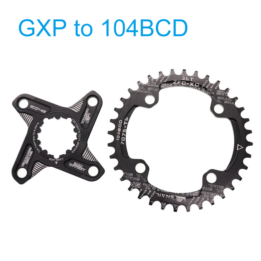 ตัวแปลงใบจานจาก GXP เป็น 104BCD แปลงใบจานจักรยาน SRAM เป็น SHIMANO