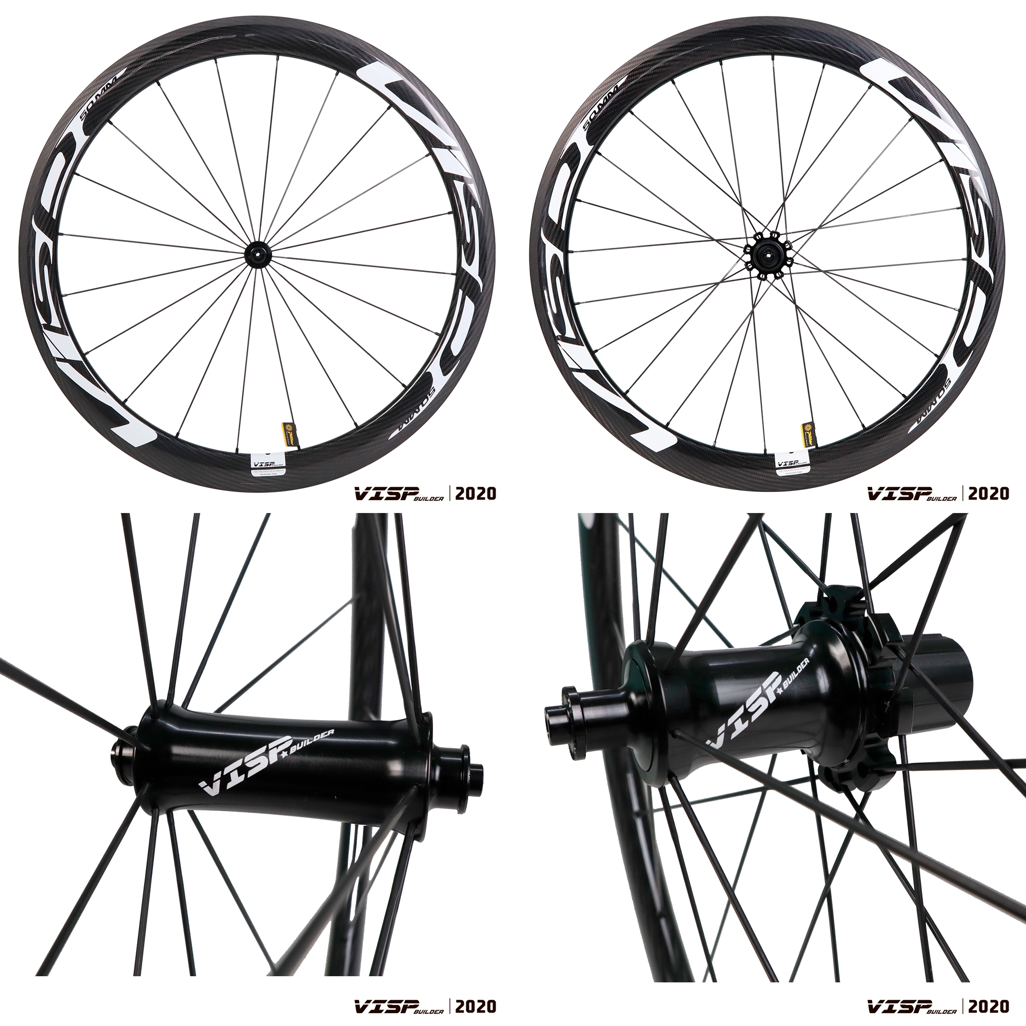 ล้อจักรยานเสือหมอบคาร์บอน VISP ECO SERIES 2020 Rim 50/50 MM 3K TWILL
