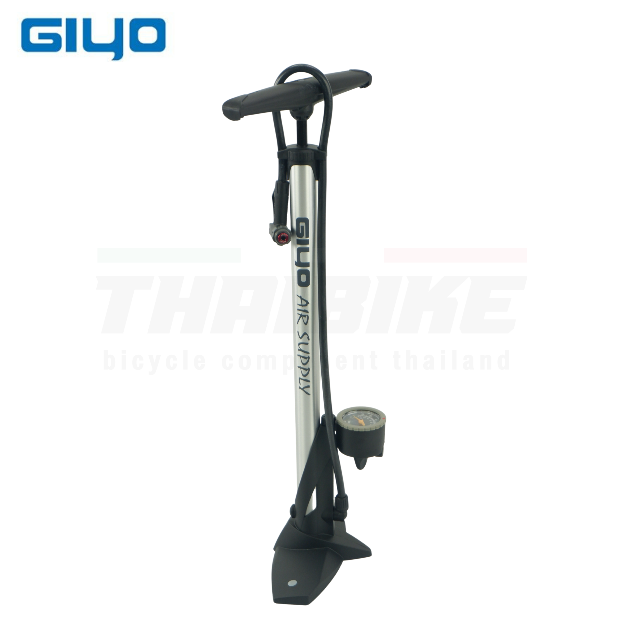 สูบจักรยานแบบตั้งพื้น GIYO GF-31PEV 160PSI สูบได้สองหัว สูบตั้งพื้น