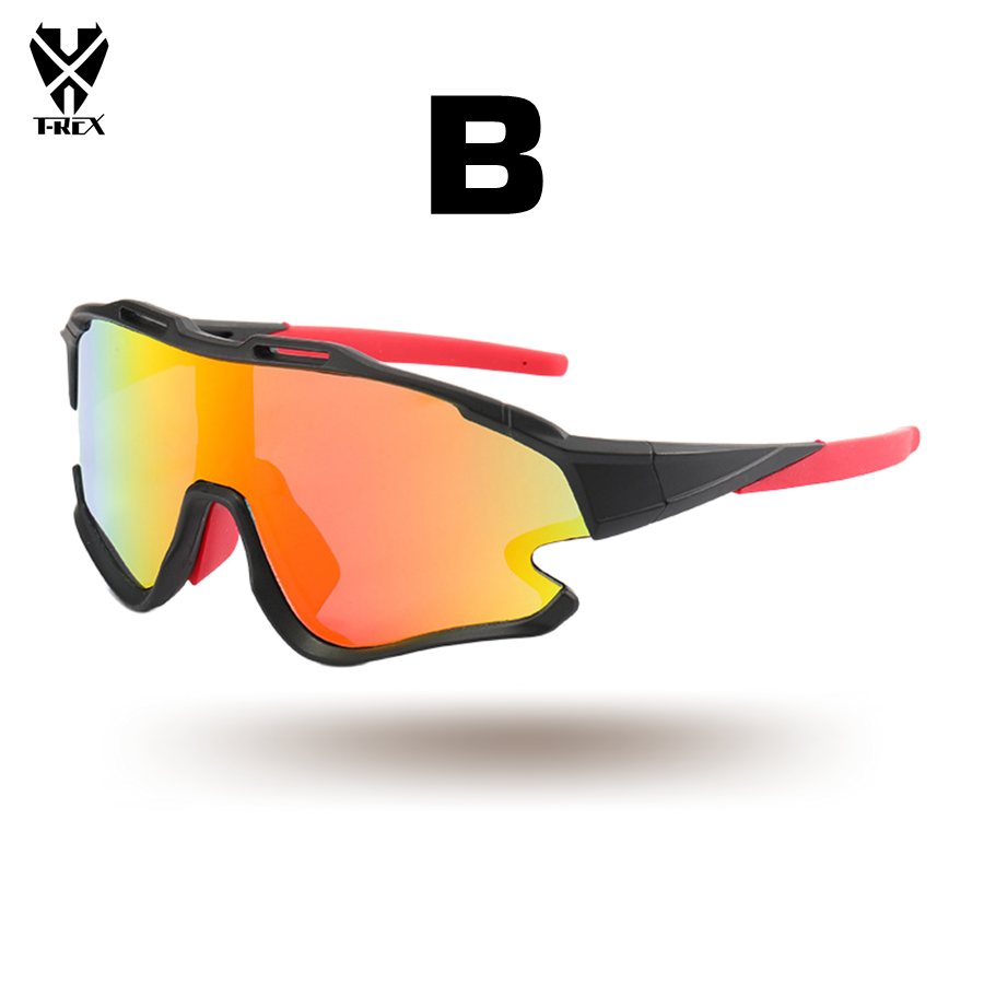 แว่นตาปั่นจักรยาน T-REX 8303 กันแดด กันลม กันฝุ่น UV แว่นกันแดด แว่นปั่น