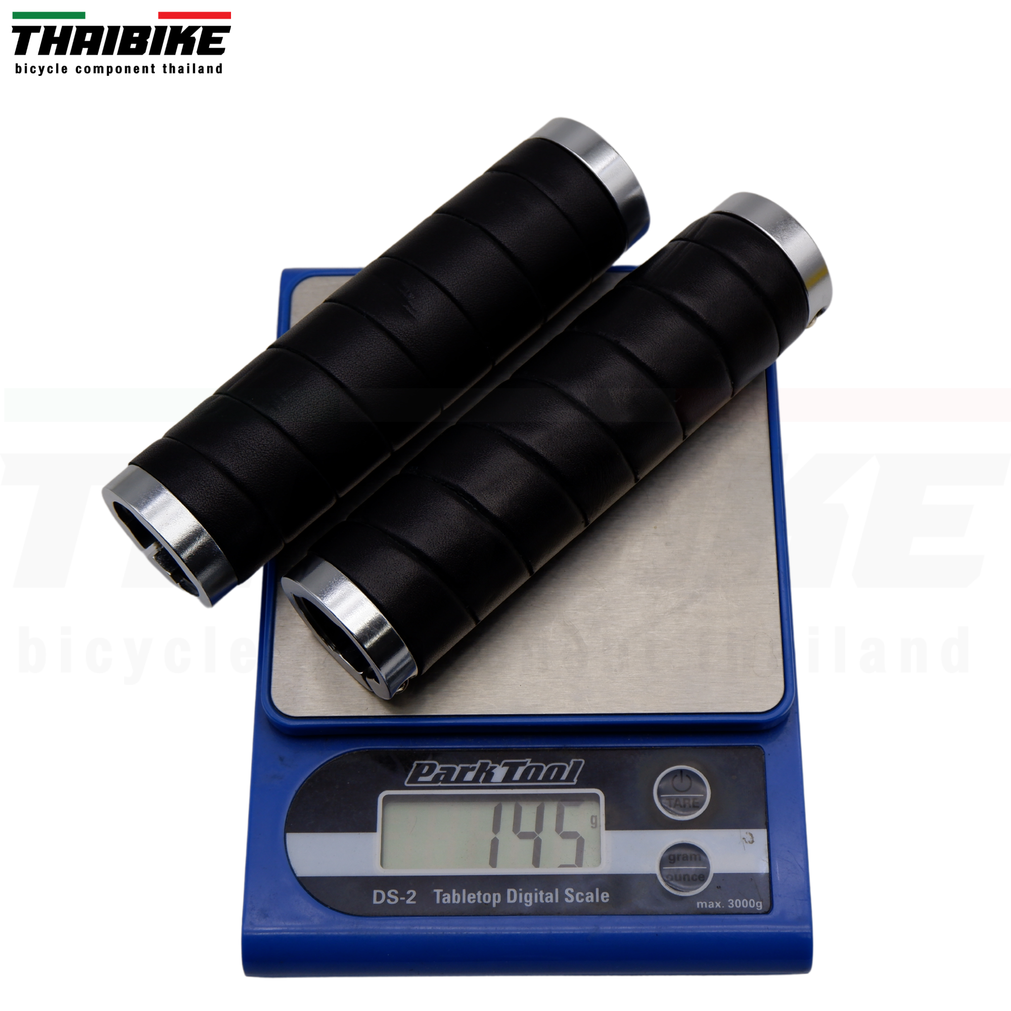 ปลอกแฮนด์จักรยานหนังเทียมเสือภูเขา แบบวินเทจมีตัวล็อค THAIBIKE สีดำ