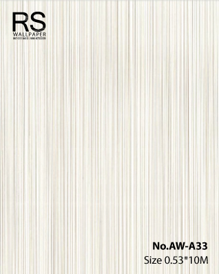 วอลเปเปอร์ลายเส้นพื้นขาว เส้นสีเทาอมน้ำตาล No.AW-A33