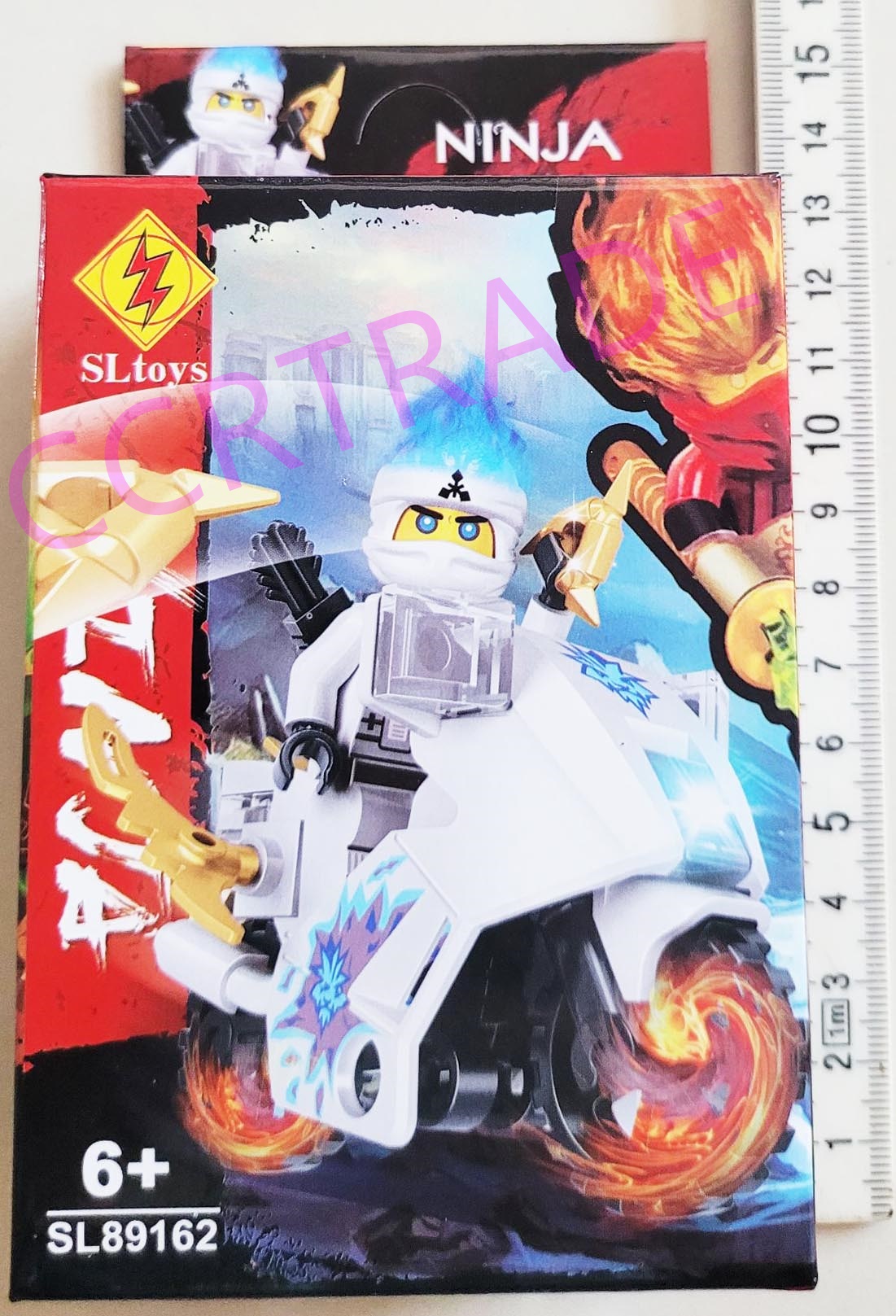เลโก้นินจา+มอเตอร์ไซค์กล่องแดง 8x14.5 ซม.