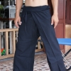 กางเกงชาวเล กางเล กางเกงสะดอ เตี่ยวสะดอ กางเกงสะปา สีดำ Fisherman pants