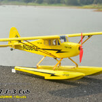 PIPER J-3CUB SEAPLANE +FLOAT 1,300MM. (PNP)