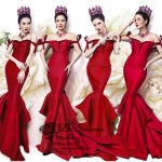 PW327 - **พรีออเดอร์ชุดผญ.ค่ะ** ชุดคู่ถ่ายพรีเวดดิ้ง (prewedding dress) & ชุดแต่งงานแฟนซี (Fancy wedding dress)ชายหญิง "ธีมชุดเจ้าสาวสีแดง"