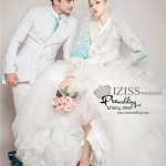 PW371 - **พร้อมเช่า 5,500 ชุดฮันบกเกาหลีทั้งเซ็ทค่ะ** ชุดคู่ถ่ายพรีเวดดิ้ง (prewedding dress) & ชุดแต่งงานแฟนซี (Fancy wedding dress)ชายหญิง "ธีมสีครีมฟ้าอ่อน"