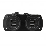 Panel ชุดเสียบชาร์จ USB 4 ช่อง [2.1A +1A x 2] สำหรับระบบไฟ DC 12/24V