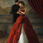 PW551- **พร้อมส่งเฉพาะชุดผู้หญิงค่ะ**ชุดคู่ถ่ายพรีเวดดิ้ง (prewedding dress) & ชุดแต่งงานแฟนซี (Fancy wedding dress)ชายหญิง "ธีมสีแดง"