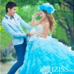 PW083 - **พรีออเดอร์** ชุดคู่ถ่ายพรีเวดดิ้ง (prewedding dress) & ชุดแต่งงานแฟนซี (Fancy wedding dress)ชายหญิง "ธีมสีฟ้า"