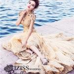 PW264- **พรีออเดอร์เฉพาะชุดผู้หญิง**ชุดถ่ายพรีเวดดิ้ง (prewedding dress) & ชุดแต่งงานแฟนซี (Fancy wedding dress) ชุดราตรีเลื่อมสีทอง