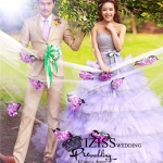 PW253 **พรีออเดอร์**ชุดคู่ถ่ายพรีเวดดิ้ง (prewedding dress) & ชุดแต่งงานแฟนซี (Fancy wedding dress)ชายหญิง "ธีมสีม่วงน้ำตาล"