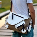 พร้อมส่ง กระเป๋าสะพายข้าง สีน้ำตาล ใส่โน้ตบุค ใส่ ipad ใส่ของได้เยอะ