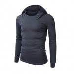 พร้อมส่ง เสื้อกันหนาว สีเทาเข้ม มีฮู้ด แขนจั๊ม แขนยาว ใส่ทับด้วยโค้ท หรือใส่เดี่ยวก็เท่ห์ และอุ่น แมทซ์กับเสื้อผ้าได้ง่าย