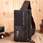 กระเป๋าคาดอก กระเป๋าคาดเอว พร้อมส่ง สีดำ ผ้าแคนวาส ใส่ของได้เยอะ มีกระเป๋าหน้า 3 ช่อง กระเป๋าหลัง 1 ช่อง ช่องกลาง มีช่องใส่ของด้านใน 3 ช่อง ฝากระเป๋าแต่งหนัง สายปรับได้ คาดอกได้ คาดเอวได้