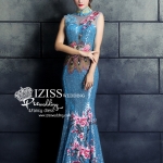 PW522- **พรีออเดอร์สีฟ้า**ชุดเลื่อมกี่เพ้ายาว ชุดยกน้ำชา ชุดถ่ายพรีเวดดิ้ง (prewedding dress) & ชุดแต่งงานแฟนซี (Fancy wedding dress) "ธีมสีฟ้า"