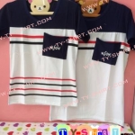 เสื้อคู่กะลาสี ขาวดำแดง มีกระเป๋าเก๋ด้วยค่ะ