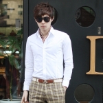 พร้อมส่ง เสื้อเซิ้ต สีขาว แขนยาว คอปก เสื้อเซิ้ตผู้ชายใส่ทำงาน