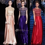 T015**พรีออเดอร์เดรสสีแชมเปญอมส้ม สีม่วง สีแดง **ชุดราตรียาวสีแชมเปญอมส้ม แขนสั้น เล่นดีเทลซีทรูช่วงอกและแขน ตัวเสื้อช่วงบนใช้ผ้าโปร่งปักดิ้นทองลายดอกไม้ แถบเพชรสี่เหลี่ยมตกแต่งเป็นเข็มขัดสวยหรู ตัดต่อกระโปรงผ้าสีพื้นทรงปล่อย ใส่สบาย งานเกรดพรีเมี่ยม ไฮโซ