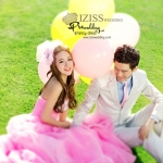 PW282 - **พรีออเดอร์ค่ะ** ชุดคู่ถ่ายพรีเวดดิ้ง (prewedding dress) & ชุดแต่งงานแฟนซี (Fancy wedding dress)ชายหญิง "ธีมสีชมพู-ขาว"