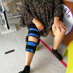อุปกรณ์พยุงเข่าปรับองศาได้แบบสั้น/ประคองเข่าปรับมุม/พยุงเข่าแกนอลูมิเนียม Hinge Knee Support Size XXL